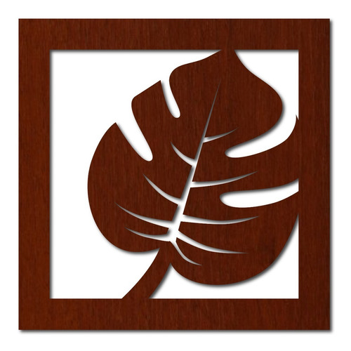 Imagen 4 de 10 de Cuadro De Madera Calado Mdf Hojas Moderno Living Decorativo