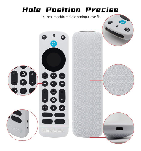Case De Silicona Zevgov Para Alexa Voice Remote Pro 2022, De