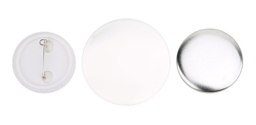 Chapas En Blanco De 37 Mm, 100 Piezas