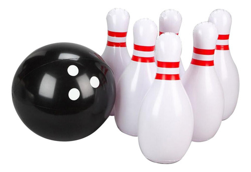 Juego De Bolos Inflables, Juguetes Con 6 Pines Gigantes 1