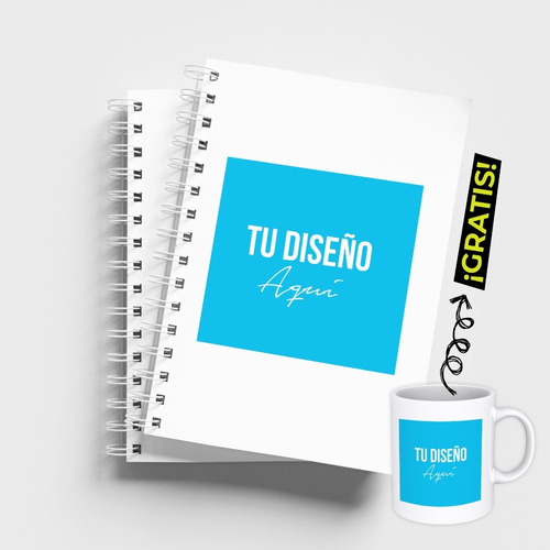 12 Cuadernos Argollados Tapa Dura. !gratis! 12 Mugs Con Logo