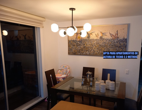 Lampara De Techo Decorativa De Bolas Opalizadas Modelo Odise