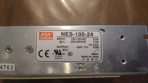 Fuente Mean Well Nes-100-24 24vcc/4.5a (Usado)