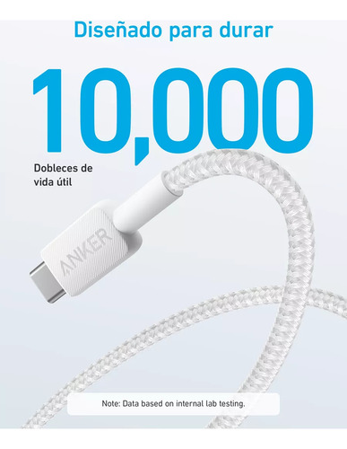 Cable Anker 322 Usb-a A Usb-c 0,9m Ultra Resistente Blanco