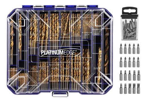Juego De Brocas De Titanio De 256 Piezas, Acero De Alta Velo