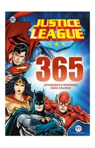 Livro 365 Atividades E Desenhos Para Colorir- Justice League
