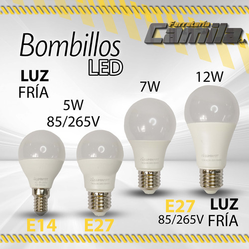 Bombillo Ahorrador Led Luminart 5w E14 / 5w - 7w -9w E27