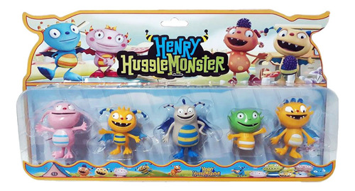 Henry El Monstruito Muñecos Pack X5 Personajes 7cm Coleccion