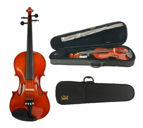 Violino Scarlett 4/4 Linden Ebanizado Com Case + Breu + Arco