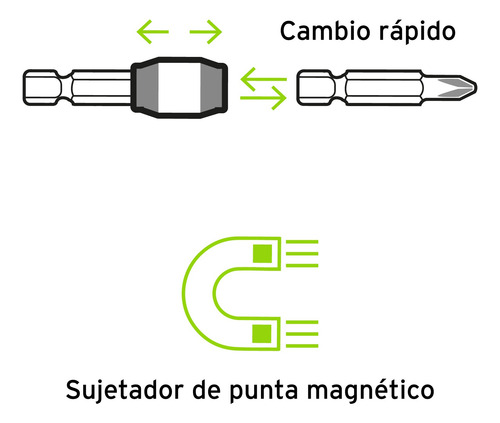 Adaptador De 75 Mm Magnético Para Puntas, Truper Expert.