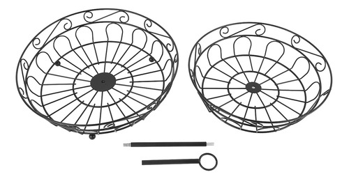 Soporte De Hierro Para Cesta De Frutas, Color Negro, Estilo