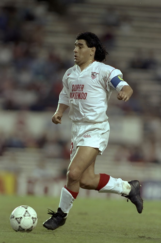 Camiseta Sevilla Fc Diego Maradona N° 10 Bukta Local 1992 93