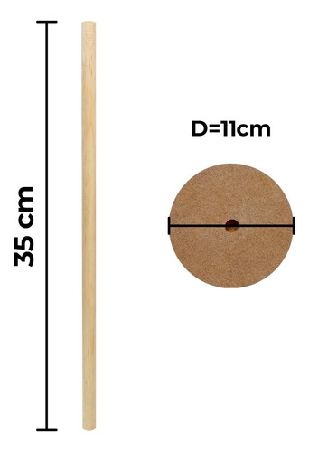 12 Centros De Madera Base Decoración Fiesta Portaglobo D11cm