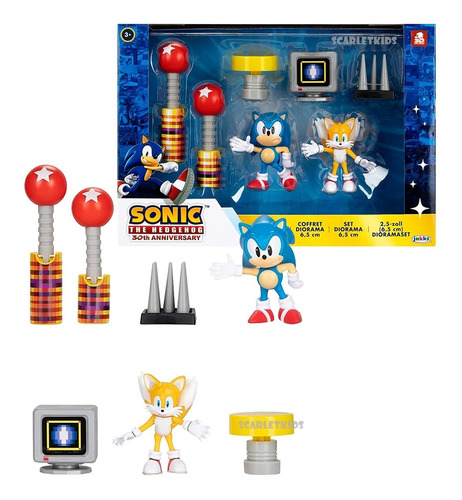Sonic The Hedgehog Con Accesorios Original Diorama Tails Sk