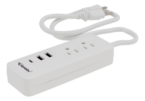 Multicontacto 2 Contactos, 2 Puertos Usb Y 1 Puerto Tipo C
