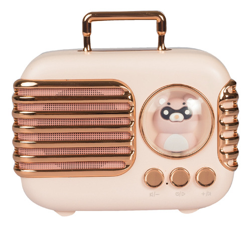 Radio Retro Parlante Mini Inalámbrico Portátil Con Mascota