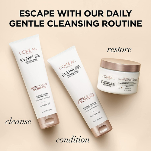 L'oreal Paris Everpure Champú Sin Sulfatos Simply Clean 8.5o