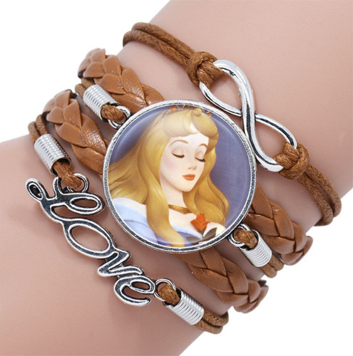 Pulsera Brazalete Princesas Cenicienta Blancanieves Ariel