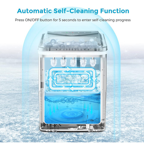 Encimera Para Hacer Hielo, Función De Autolimpieza, Máquina