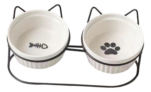 Cuenco Doble Para Perros Y Gatos, Plato Para Gatos,