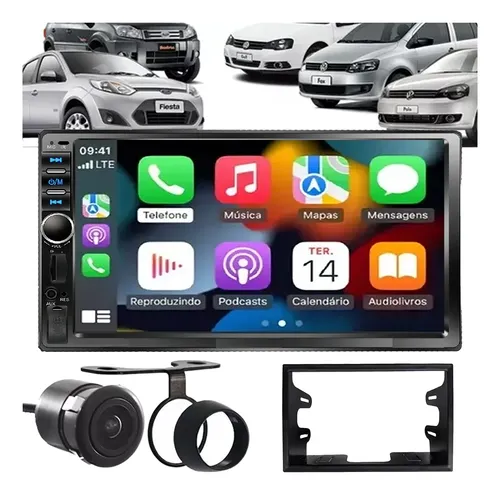 comprar Moldura Multimidia Fox 2004 Mp5 Automotivo 7 Polegadas Unive