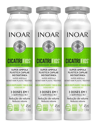Imagem 6 de 7 de Inoar Cicatrifios Sh + Cond 250ml + Mask + 3 Ampola