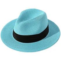 Comprar Sombrero De Paja Con Diseño Panamá De Ala Ancha Para Mujer