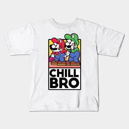 Remera Blanca Bichos Niño Niña Adulto Mario Bros D 3