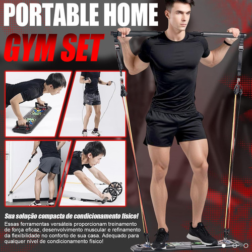 Prancha Flexão Portátil Aparelho Exercício Perda Gordura