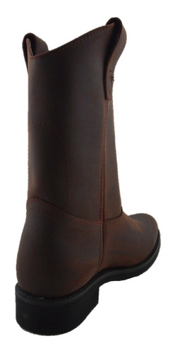 Imagen 4 de 5 de Bota Establo Dama Rooper Casual Piel Con Tacón Café Crazy