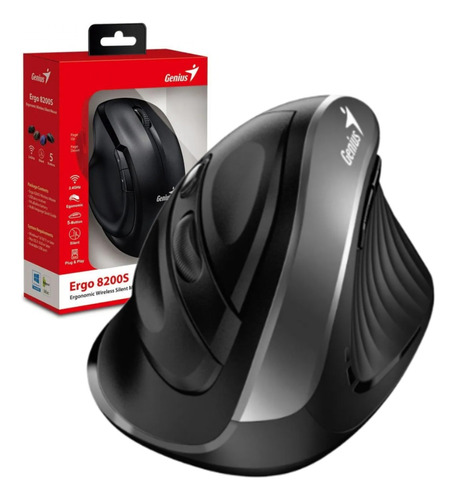 Mouse Genius 8250s Ergonomico Vertical 1600dpi 6 Botones