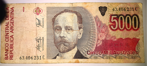 Australes Lote De 7 Billetes Diferendes. Ver Descripción (Usado)