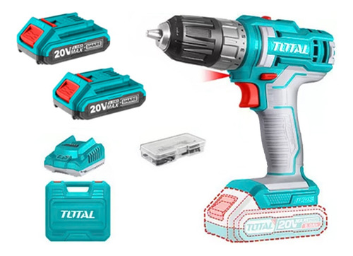 Taladro Atornillador Inalambrico 20v 10mm Total Tdli200528