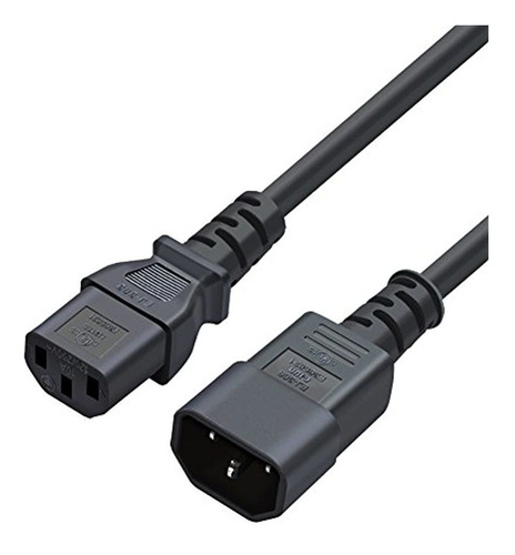 Cablecreation 2pack 1 Pie 18 Awg Cable De Alimentacion Para