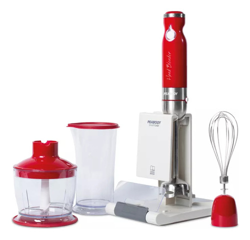Licuadora De Mano Mixer Peabody Smartchef Pe-lma327r 800w Color Rojo