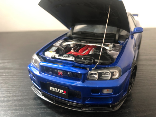 Nissan Gtr R34 Nismo S-tune 1:18 Autoart (customizada) Azul (Usado)