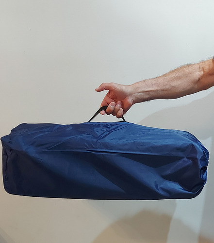 Practicuna Bebé Bolso De Transporte Con Ruedas Autoarmable Color Azul Diseño De La Tela Azul Liso