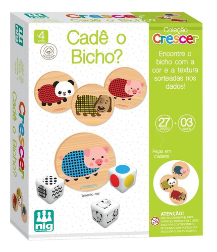 Brinquedo Educativo Crescer Cade O Bicho Da Nig Brinquedos