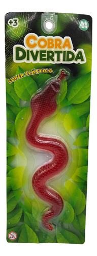 Cobra De Plástico 20cm Elástica Grudenta Coloridas Estica