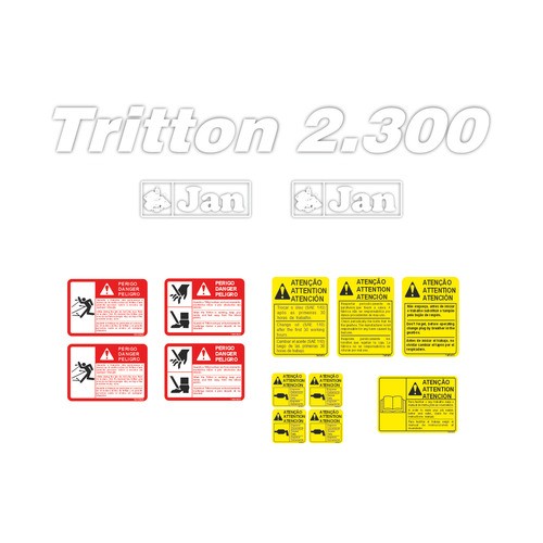 Adesivos Compativel C/ Jan Tritton 2.300 Implemento Agrícola