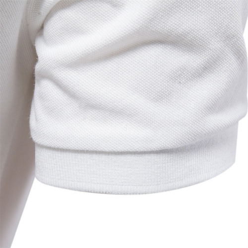 A Camisa Polo De Algodón Bordado Para Hombre Con Solapa