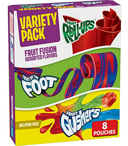 Paquete Variado De Aperitivos Fruit Roll-ups, Fruit By The F