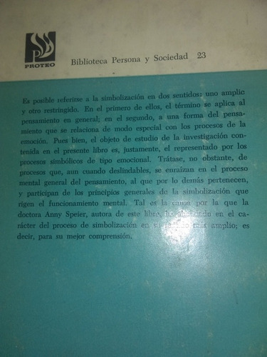 Los Procesos De Simbolización En La Infancia. A. Speier.
