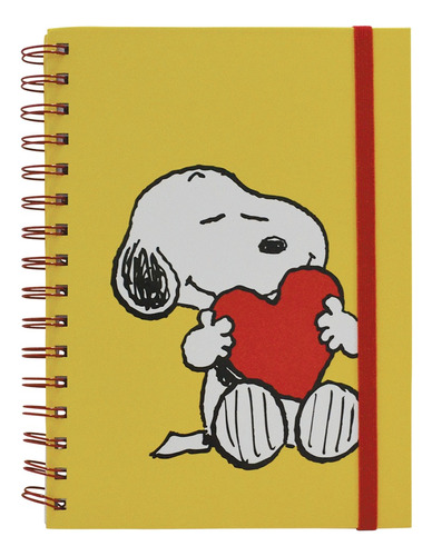 Libreta De Notas Snoopy Con  Espiral Doble Metálico Danpex