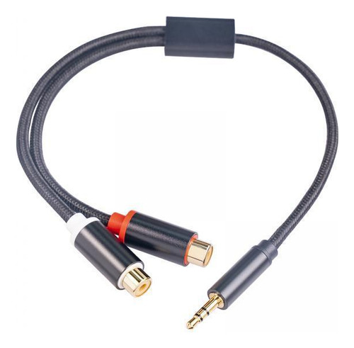 6 Estéreo Macho A 2 Rca Hembra De 3,5 Mm, Conector Chapado