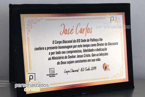 Kit 10 Placas De Homenagem Aço Inox Capa De Livro 17x12cm