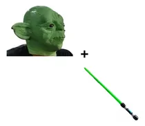 Comprar Mascara De Latex Baby Yoda Disfraz + Espada Doble O Espada