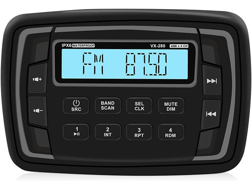 Vx-280 Radio Marina Resistente Al Agua Bluetooth Recept...