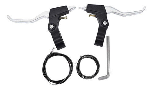 Juego De Cables Y Palanca De Freno De Bicicleta Plateado