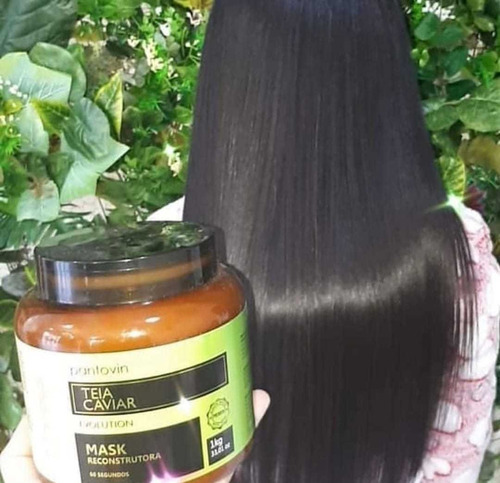 Mascara Teia Caviar 1kg Pantovin 60 Segundos Reconstrução